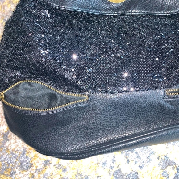 Deux Lux Sequin Mixed Media Backpack - Picture 2 of 8